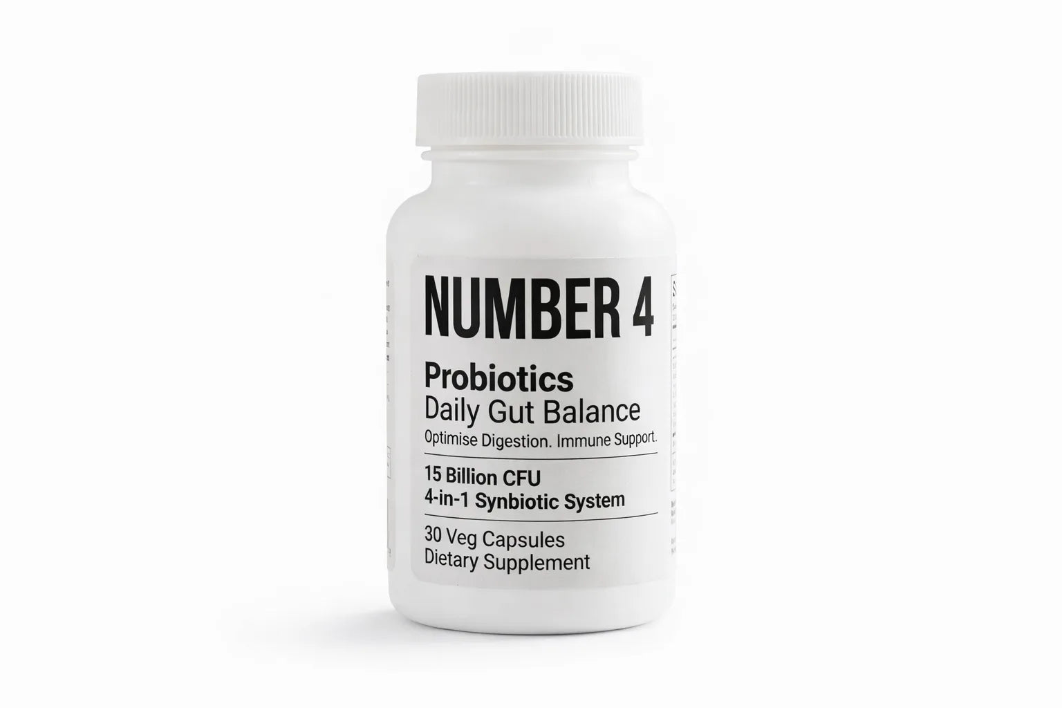 Number 4 Probiotics — 30 vegetarian capsules, 15 billion live cultures